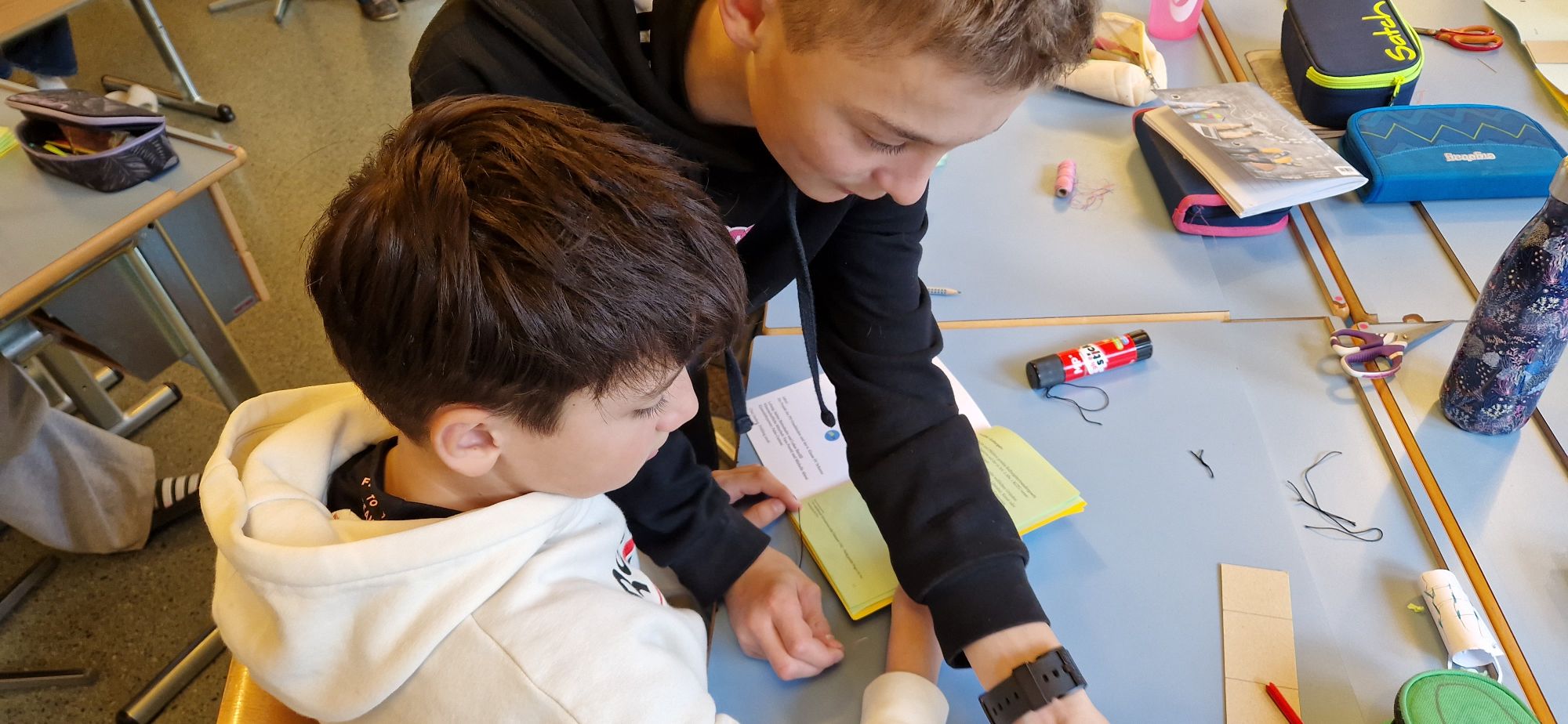 Produktion des Projekthefts